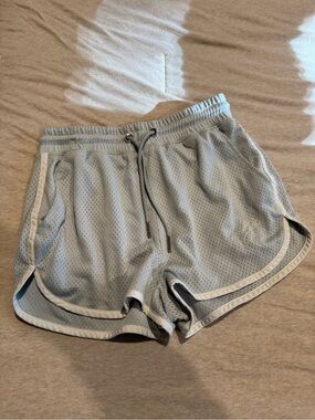 Kith Light Blue Mesh Athletic Shorts with White Trim